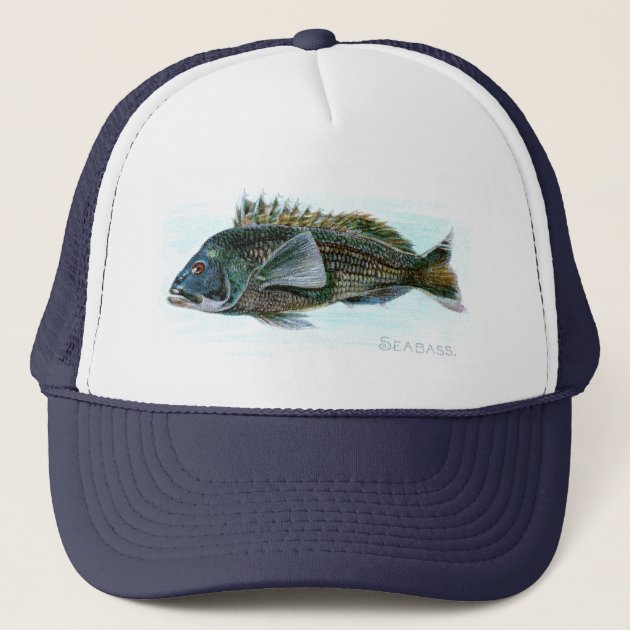 sea bass trucker hat