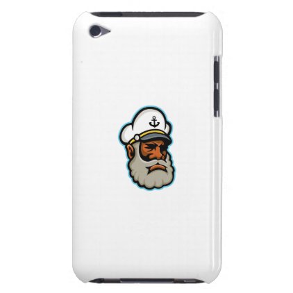 Black Sea Captain or Skipper Mascot Barely There iPod Case