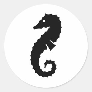 Black Sea Horse - Sticker