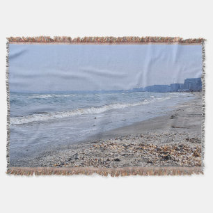 Black Sea Mamaia Beach – Constanta Romania Print Throw Blanket