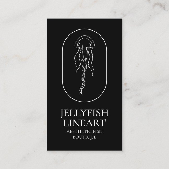Black Sea Ocean Nautical Jellyfish Business Card