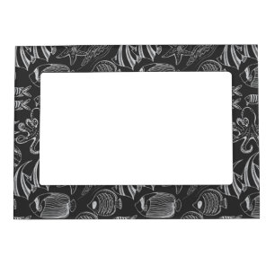Black Sea Pattern Magnetic Picture Frame