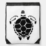 Black Sea Tortoise Shell Drawstring Bag