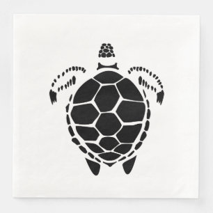 Black Sea Tortoise Shell Paper Dinner Napkins