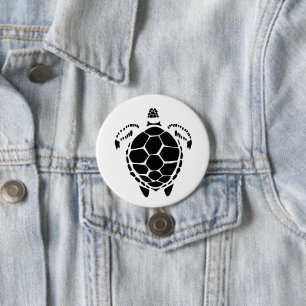 Black Sea Tortoise Shell Pinback Button