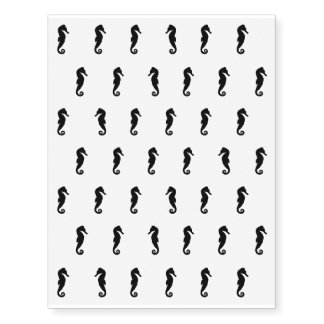 Black Seahorses - Temporary Tattoos
