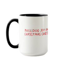 Black Seal Bulldog Christmas Scarf Coffee Mug Cup