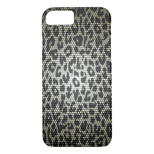 Black seamless animal texture of leopard iPhone 87 case