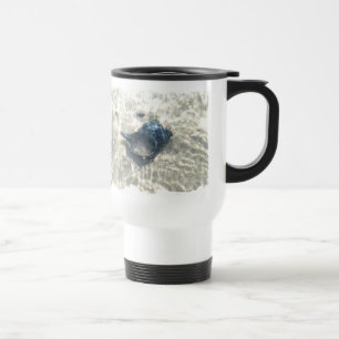 Black Seashell Travel Mug
