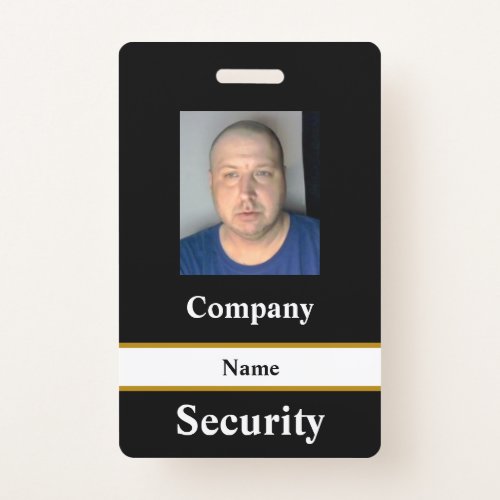 Black Security ID Badge
