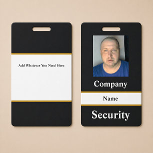 Black Security ID Badge