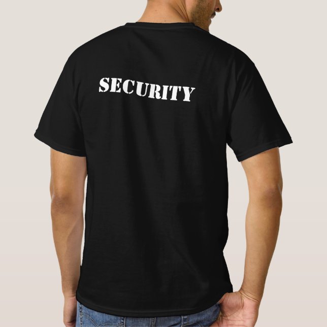 Black security t shirts for professional guard  (Back)