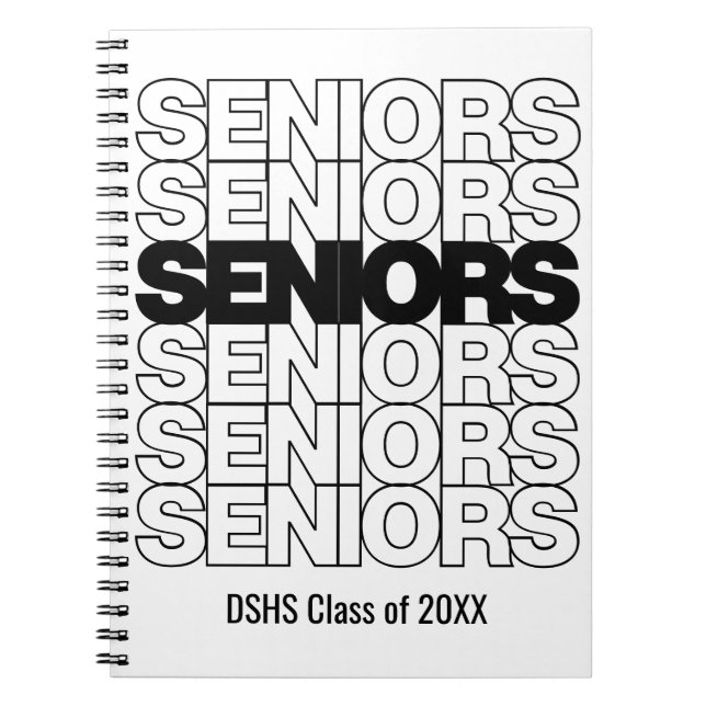 Black Seniors Seniors Seniors Notebook (Front)