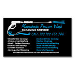 Black Service Pressure Washing Power Cleaning Business Card Magnet