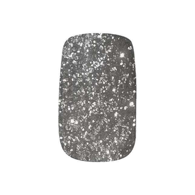 Black Shadow Glitter.jpg Minx Nail Wraps (Left Thumb)