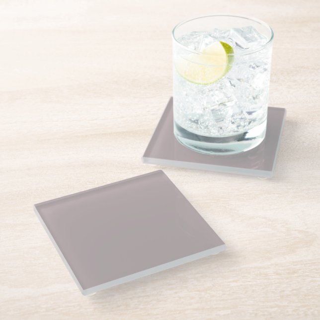 Black Shadows  (solid color)  Glass Coaster (Angled)