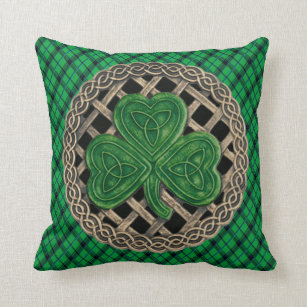 Yakuyir St Patricks Day Throw Pillow Covers 18x18 Set of 4 Linen Spring  Green Irish Shamrock Clover Lucky Home Decor Happy St Patrick''s Holiday