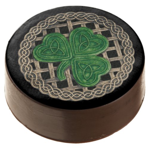 Black Shamrock On Celtic Knots Oreo Cookies