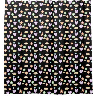 Black shapes shower curtain