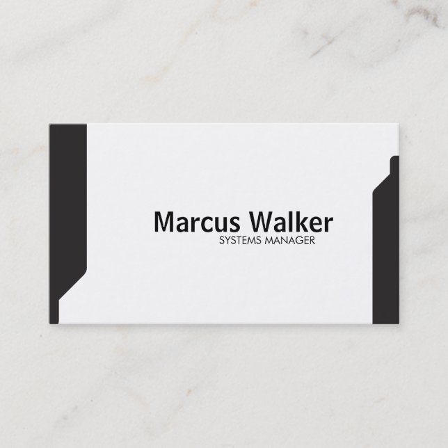 Black Shapes variation 2 Business Card (Front)
