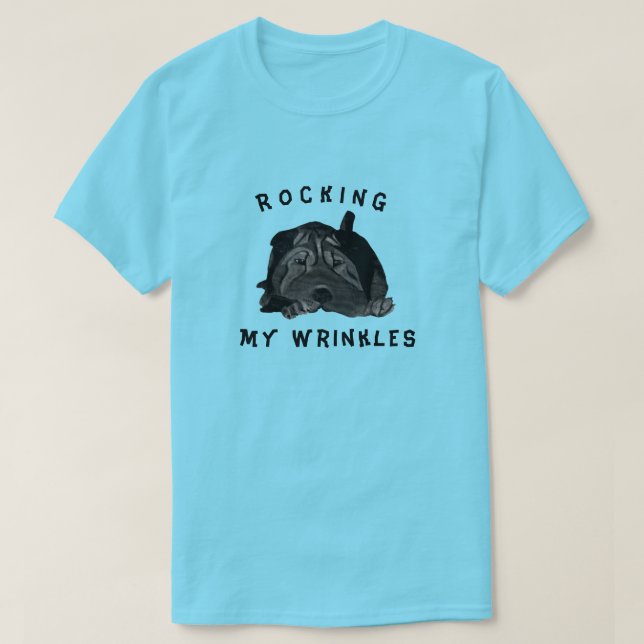 Black Shar Pei Dog Men's T-Shirt (Design Front)