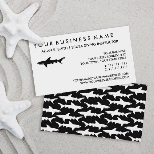 Black Shark Elegant Scuba Diving  Boat Charter Business Card