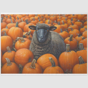 Black Sheep Autumn Pumpkin Patch Decoupage Tissue Paper