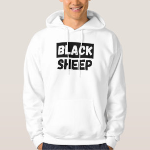 Black Sheep Bold Typography Rebel Entourage Design Hoodie