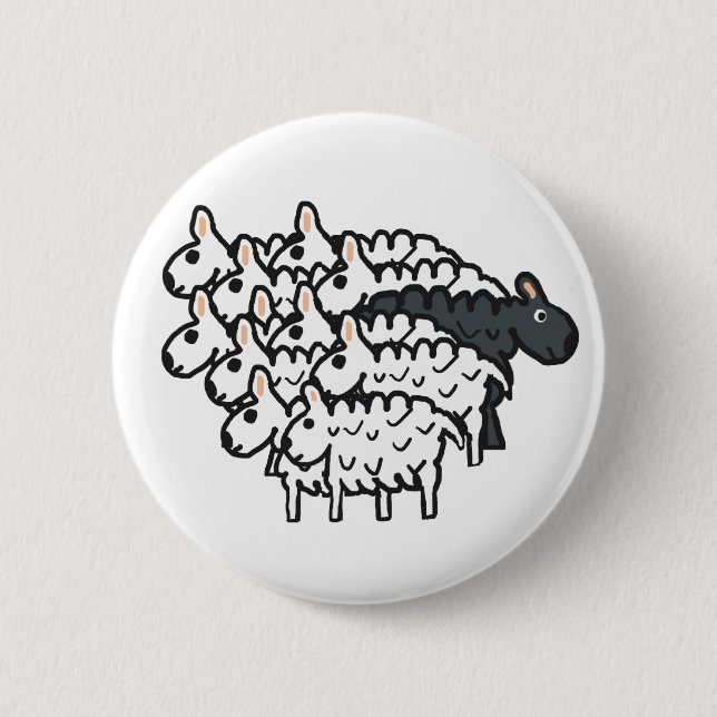 Black Sheep Button (Front)