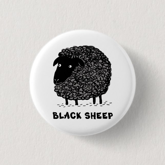 Black Sheep Button (Front)