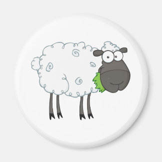 Black Sheep Cartoon Character Magnet
