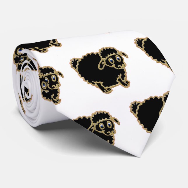 Black Sheep cartoon. Neck Tie (Rolled)