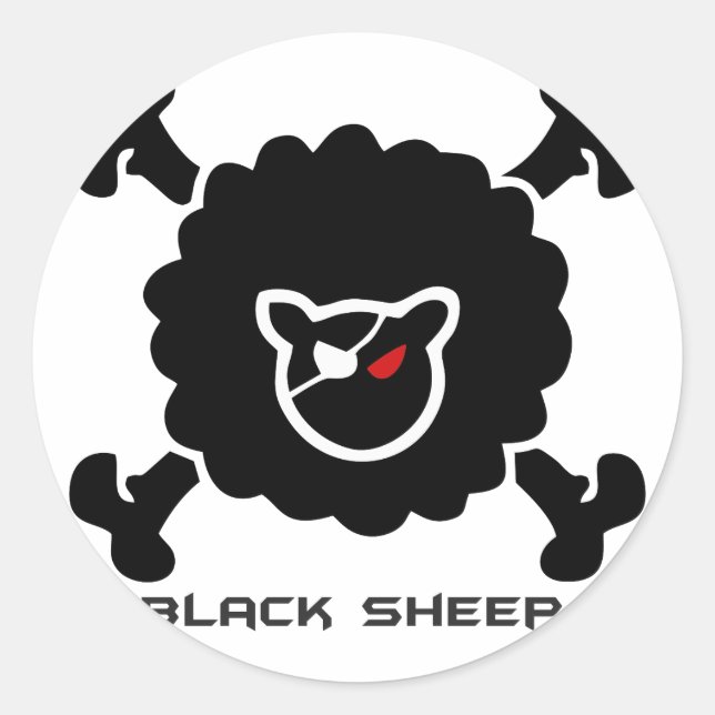 Black Sheep Classic Round Sticker (Front)