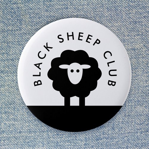Black Sheep Club  Modern Cute Button