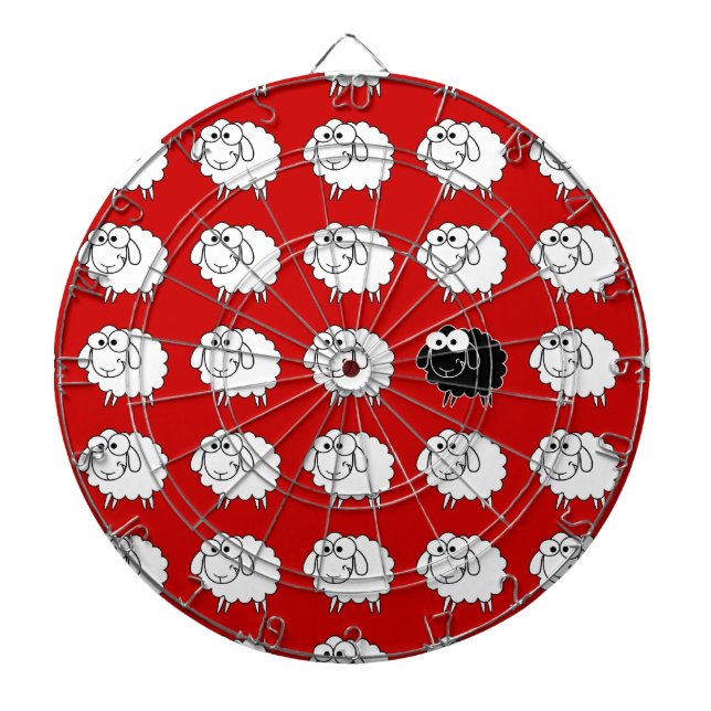 Black Sheep Dartboard With Darts (Front)
