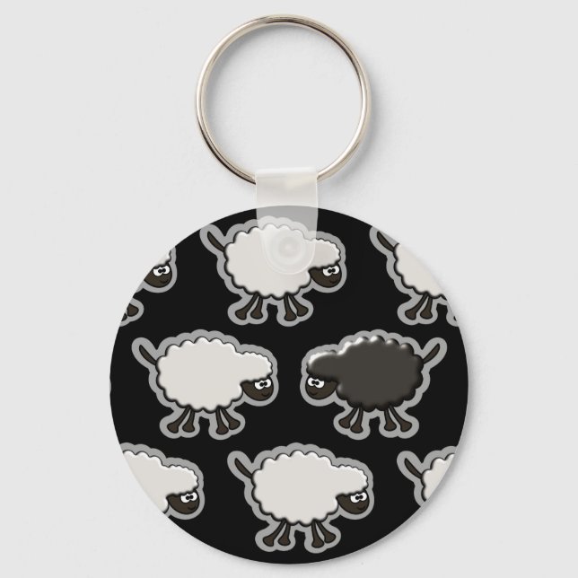 Black Sheep Design Keychain (Front)
