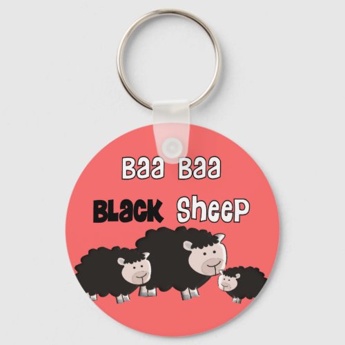 Black Sheep Designs Baa Baa Black Sheep Keychain