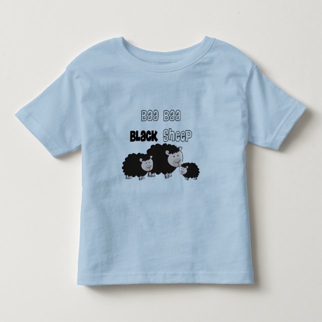 Black Sheep Designs "Baa Baa Black Sheep" Toddler T-shirt (Front)