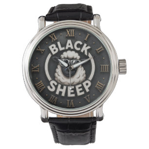 Black Sheep Funny Cool Farmhouse Sheep Decor Watch