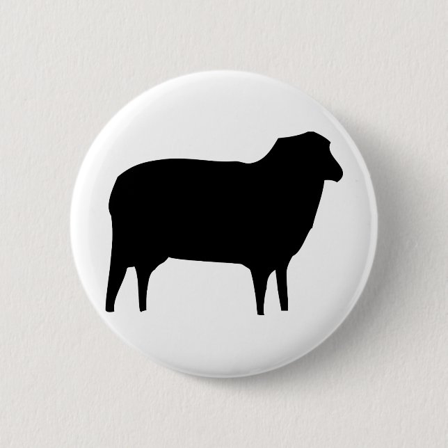 black sheep icon pinback button (Front)