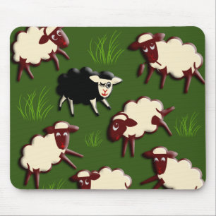 Black sheep in the herd + your backgr. mouse pad