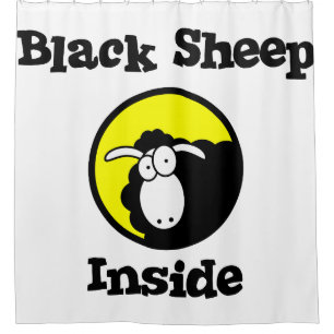 Black Sheep Inside Shower Curtain