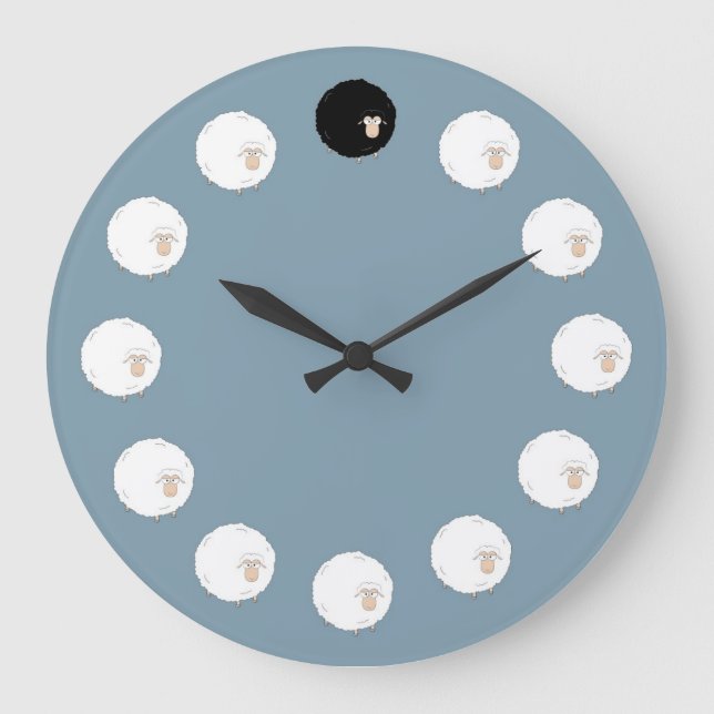 Black sheep large clock (Front)
