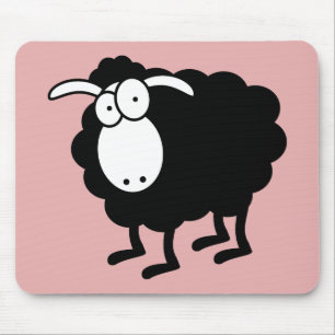 Black sheep mouse pad