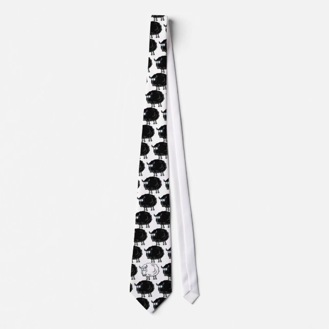 Black sheep neck tie (Front)