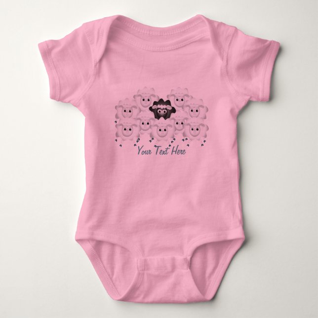 Black Sheep of the Family Baby Bodysuit (Front)