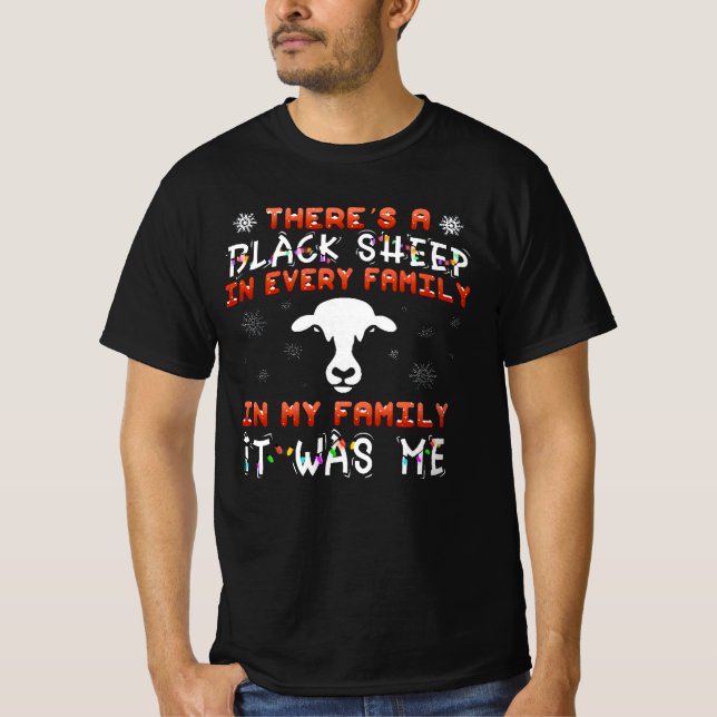 black sheep of the family Christmas T-Shirt (Front)