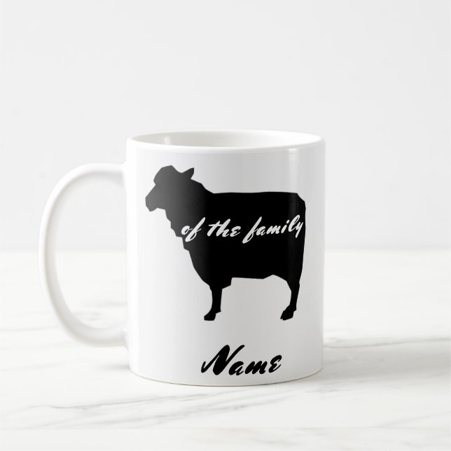"Black Sheep of the Family" Customizable  Coffee Mug (Left)
