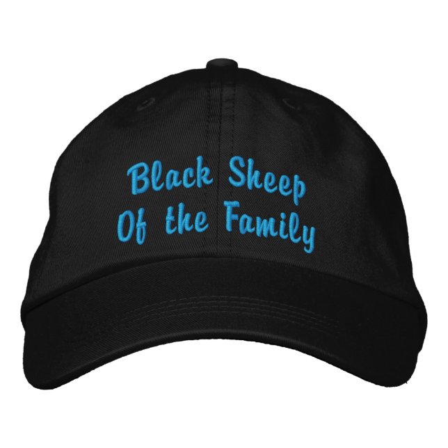 Black Sheep Of the Family Embroidered Baseball Cap (Front)