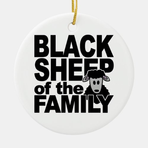 BLACK SHEEP ornament customize Ceramic Ornament